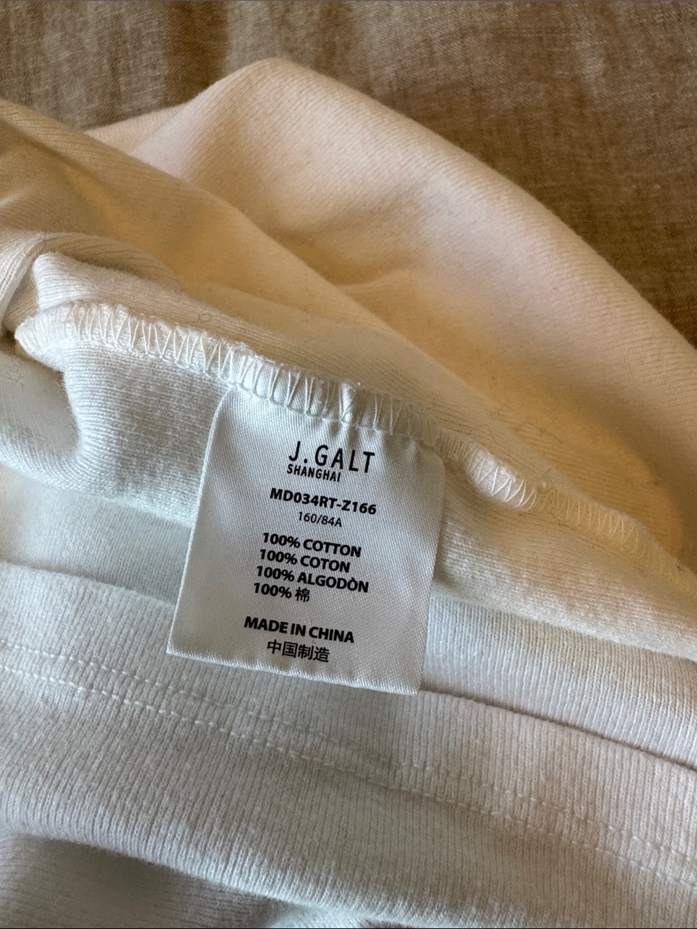 John Galt Brandy Melville White Baby Tee Top - Picture 6 of 8
